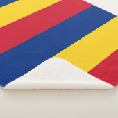 Couverture Sherpa Blanche Sherpa patriotique avec drapeau de Roumani (3/4)