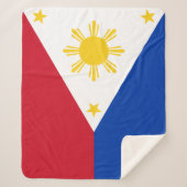 Couverture Sherpa Blanche Sherpa patriotique avec drapeau des Philip (Devant)