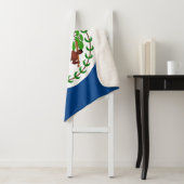 Couverture Sherpa Blanche Sherpa Patriotique avec drapeau du Belize (En situation)