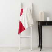 Couverture Sherpa Blanche Sherpa Patriotique avec drapeau du Groenla (En situation)