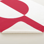 Couverture Sherpa Blanche Sherpa Patriotique avec drapeau du Groenla (3/4)