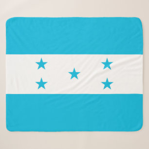 Couverture Sherpa Blanche Sherpa patriotique avec drapeau du Hondura