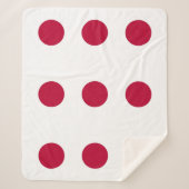 Couverture Sherpa Blanche Sherpa patriotique avec drapeau du Japon (Devant)