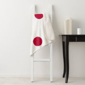 Couverture Sherpa Blanche Sherpa patriotique avec drapeau du Japon (En situation)