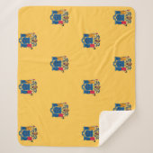 Couverture Sherpa Blanche Sherpa patriotique avec drapeau du New Jer (Devant)