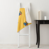 Couverture Sherpa Blanche Sherpa patriotique avec drapeau du New Jer (En situation)