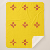 Couverture Sherpa Blanche Sherpa patriotique avec drapeau du Nouveau (Devant)