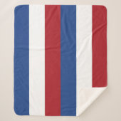 Couverture Sherpa Blanche Sherpa patriotique avec drapeau Pays-Bas (Devant)