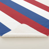 Couverture Sherpa Blanche Sherpa patriotique avec drapeau Pays-Bas (3/4)
