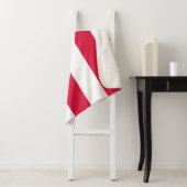 Couverture Sherpa Blanche Sherpa patriotique avec drapeau polonais (En situation)