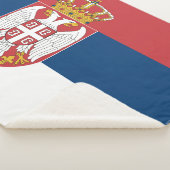 Couverture Sherpa Blanche Sherpa patriotique avec drapeau serbe (3/4)