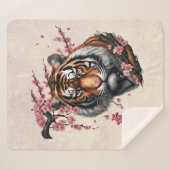 Couverture Sherpa Blanche Sherpa Tiger Chinois (Devant (Horizontal))