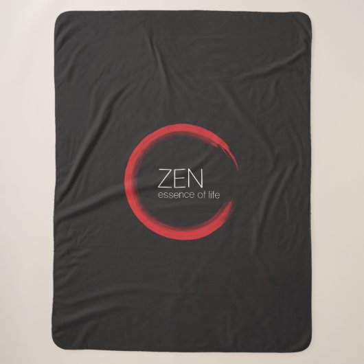 Couverture Sherpa Blanche Sherpa Zen Rouge (Devant)