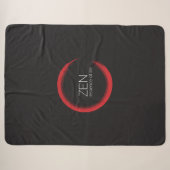 Couverture Sherpa Blanche Sherpa Zen Rouge (Devant (Horizontal))