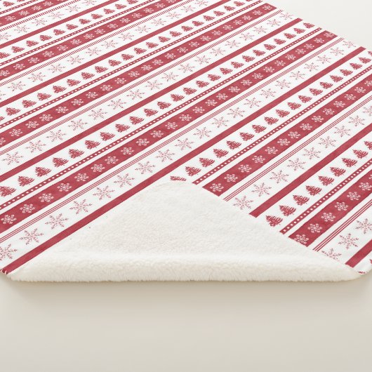 Couverture Sherpa Blanchette de Noël rouge et blanc Sherpa (3/4)