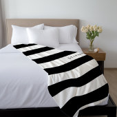 Couverture Sherpa Blancs noirs et lunettes avec nom