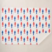 Couverture Sherpa Blanket with red and blue fish, nautical design (Devant (Horizontal))