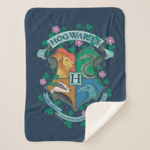 Couverture Sherpa Blason floral HOGWARTS™
