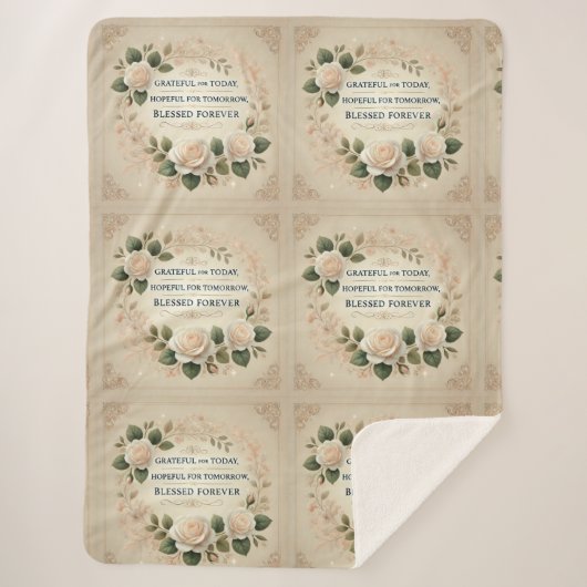 Couverture Sherpa Blessed Forever art IA (Devant)