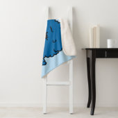 Couverture Sherpa Bleu Afro Unicorn (En situation)