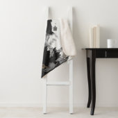 Couverture Sherpa Bleu anglais noir et blanc (En situation)
