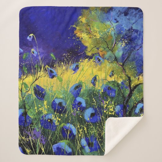Couverture Sherpa Bleu automne, Art (Devant)