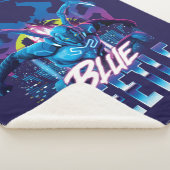 Couverture Sherpa Bleu Beetle Rétrowave Ville coucher du soleil (3/4)