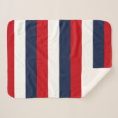 Couverture Sherpa Bleu blanc rouge (Devant (Horizontal))