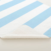 Couverture Sherpa Bleu, Blancs, Motif rayé (3/4)