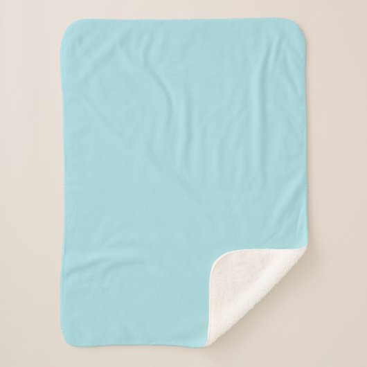 Couverture Sherpa Bleu Blizzard (couleur unie) (Devant)