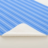 Couverture Sherpa Bleu bonbons rayures (3/4)