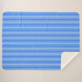 Couverture Sherpa Bleu bonbons rayures (Devant (Horizontal))