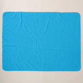 Couverture Sherpa bleu ciel d'hiver avec nom perso (Devant (Horizontal))