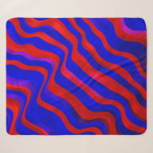 Couverture Sherpa Bleu clair, texture rouge avec lignes cirées. Dégr (Devant (Horizontal))