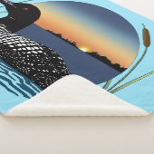 Couverture Sherpa Bleu couché de soleil (3/4)