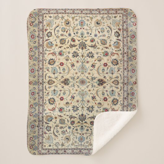 Couverture Sherpa Bleu de bébé Dusty Kashan  (Devant)