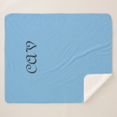 Couverture Sherpa Bleu de Cornflower (Devant (Horizontal))