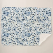 Couverture Sherpa Bleu de jour de pluie (Devant (Horizontal))