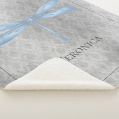 Couverture Sherpa Bleu Dragonfly Damas (3/4)