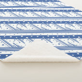 Couverture Sherpa bleu et blanc Abstrait (3/4)