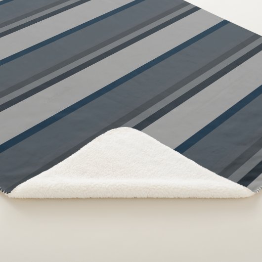 Couverture Sherpa Bleu et gris (3/4)