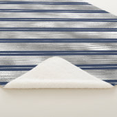 Couverture Sherpa Bleu et gris brillant (3/4)