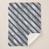 Couverture Sherpa Bleu et gris brillant (Devant)