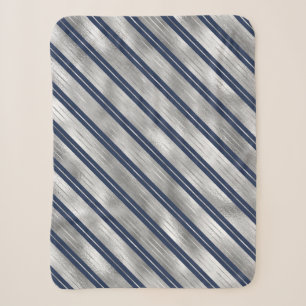 Couverture Sherpa Bleu et gris brillant