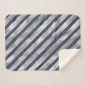 Couverture Sherpa Bleu et gris brillant (Devant (Horizontal))