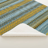 Couverture Sherpa Bleu et or (3/4)
