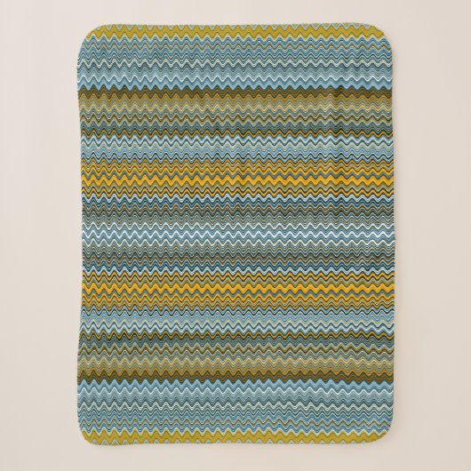 Couverture Sherpa Bleu et or (Devant)