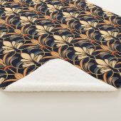 Couverture Sherpa Bleu et orange Art déco (3/4)