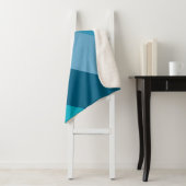 Couverture Sherpa Bleu Et Turquoise (En situation)