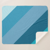 Couverture Sherpa Bleu Et Turquoise (Devant (Horizontal))